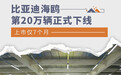 上市仅7个月 比亚迪海鸥第20万辆正式下线