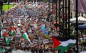 英国多地爆发抗议，约10万人走上伦敦街头支持巴勒斯坦