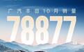 广汽丰田10月销量超7.8万台，同比下跌约5.06%