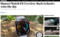 华为WATCH FIT 3斩获海外多家媒体高分推荐：表带快拆方便快捷 续航出色