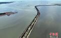 航拍广西钦州三墩海上公路
