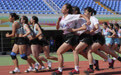 板鞋竞速——女子三人板鞋60米次赛赛况