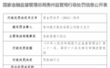 贵州银行股份有限公司修文支行因贷款管理不到位被罚30万元