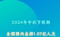 新华社权威快报｜2024年中秋节假期国内出游1.07亿人次