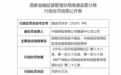 中银保险南通中心支公司被罚42万元 因保险标的信息不真实等两项违规