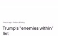 美媒：被特朗普视为”敌人”的人和公司(一) 美国新闻网站Axios官