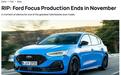 告别27年舞台！后继无人，福特福克斯将于11月正式停产