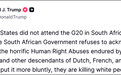 特朗普拒邀南非参加明年G20峰会，南非反击：不接受侮辱，会积极参加