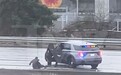 美国一男子光天化日将警察从警车上拽下并劫持警车疾驰，双方展开激烈追逐战