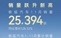 极狐汽车 11 月销量 25394 辆，同比增长 128.32%
