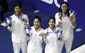 大运会｜中国队获女子4X100米自由泳接力银牌(1)
