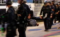 美国洛杉矶街头抗议进入第六夜 紧张气氛持续(4)