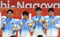亚运会｜游泳——男子4X100米混合泳接力：中国队夺冠(3)