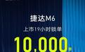 “成都造”捷达M6上市即爆单！发布会后19小时锁单量破万台