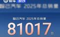 智己汽车2025年销售81017台 连续四月销量破万/创历史新高