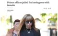 英国美女狱警，与重刑犯多次发生不正当关系