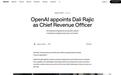 OpenAI挖角Dali Rajic担任首席营收官