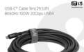 Club3D推出全球首款无源9米长USB4线：20Gbps带宽