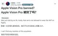 美国网友热议：航班上到底能不能戴苹果Vision Pro头显？