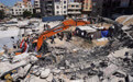 加沙城一战损建筑倒塌致至少20人死亡(1)
