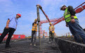 上海：高铁建设施工持续推进(4)