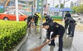 暴雨中奋战一夜，新洲城区菜场与学校周边积水基本清空