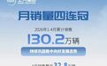 月销量四连冠，上汽集团1-4月销售超130万辆新车