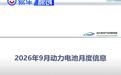2026年9月国内动力电池装车量87.2GWh 环比增长10.4%