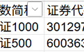 中证1000和中证500等指数样本临时调整