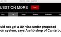 英国大主教“吐槽”约翰逊签证计划：耶稣都拿不到签证