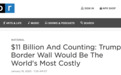 美媒：特朗普为边境墙花的钱创下了世界纪录