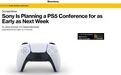 外媒称索尼下周召开PS5线上活动 将公布多款游戏大作