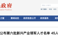 山西公布第六批新兴产业领军人才名单 45人上榜 