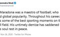 球王马拉多纳离世，印度总理莫迪发推悼念
