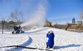 长春南湖公园正在造雪，即将开雕！