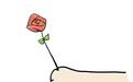 一朵平凡而坚韧的小红花，奖励给积极生活的我们