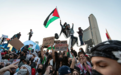 加拿大多地爆发声援巴勒斯坦人的示威活动