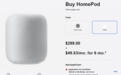 停产三个月后，苹果美国在线商店的全尺寸 HomePod 已宣告售罄