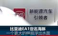比亚迪EA1定名海豚，揭密比亚迪布的更大棋局