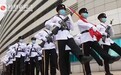 港府举行七一升旗仪式，护旗方队首次采用中式步操进场