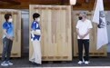 东京奥运村设置奥林匹克休战祈愿墙 巴赫等人签名