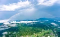 武宁雨后彩虹云海齐现 景色十分壮美