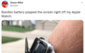 苹果摊上大事：Apple Watch再遭遇电池鼓包集体诉讼