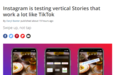 与TikTok争夺短视频市场？Instagram测试竖滑功能