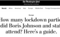15场“封城派对”！英媒：约翰逊可能成为第一位作为嫌疑人被警方调查的英在任首相