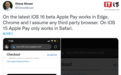 苹果iOS 16放开限制允许在Chrome、Edge和Firefox浏览器中使用Apple Pay支付