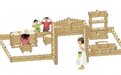幼儿园建构积木新材料，孩教圈幼儿园鲁班花园榫卯结构积木