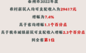 全省第一！泰州市2022年度农村居民人均可支配收入达29417元