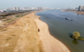 蚌埠：“靓淮河”铺上金沙滩