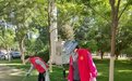 “逢6”上街志愿服务成风景 金昌红马甲不惧“烤”验
